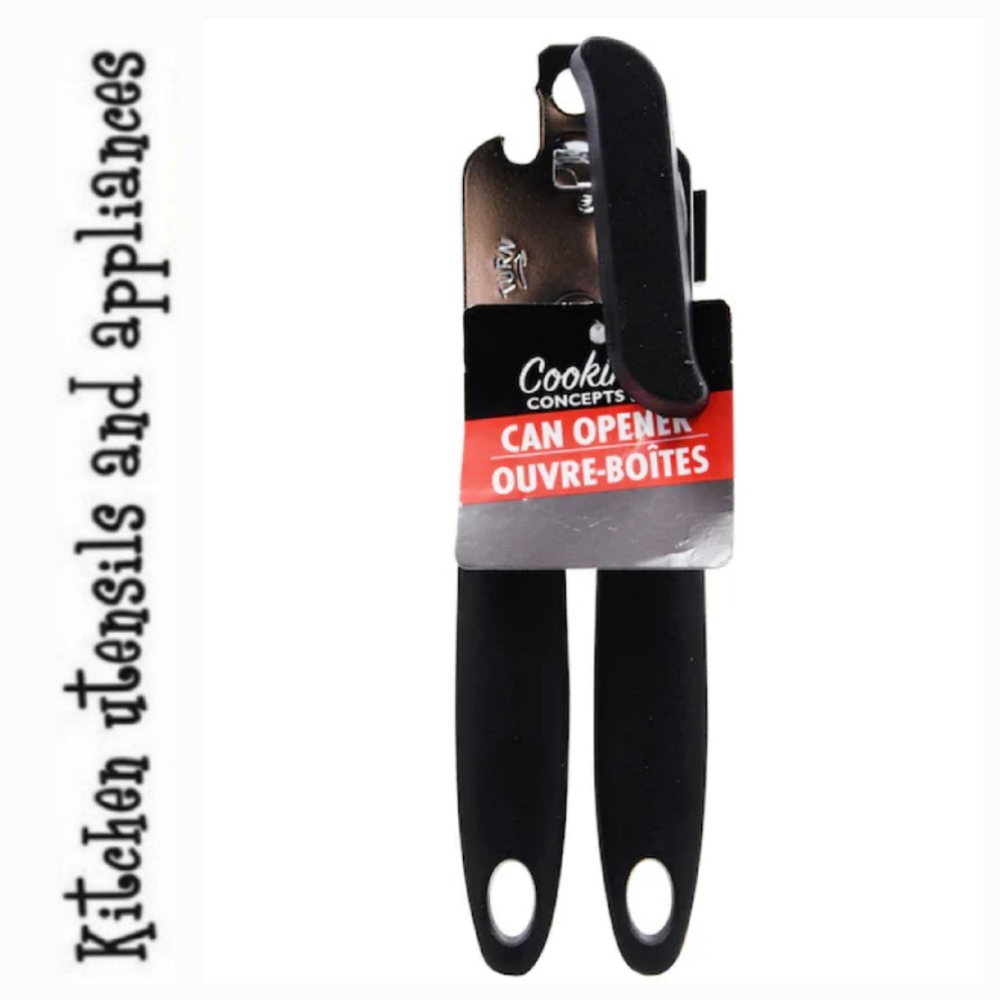 Cooking Concepts Black Plastic Grip Can Openers